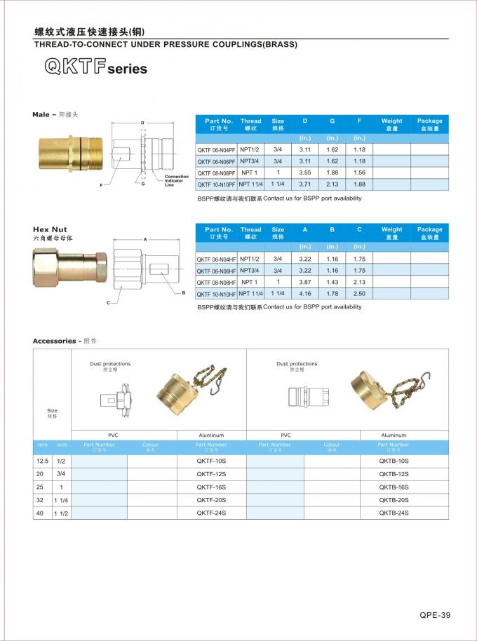 Set Di Accoppiatori Idraulici A Connessione Rapida A Faccia - Foto 8